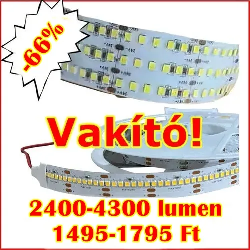 Led szalagok ipari felhasználásra bevezető fél áron! – 66 leddiszkont