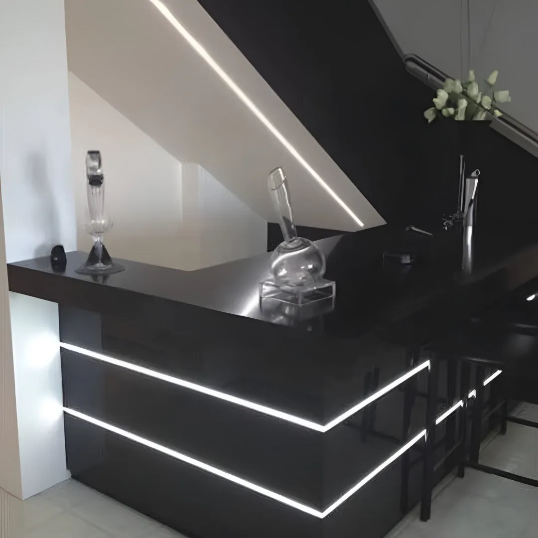 Fekete Led szalag alumínium profil