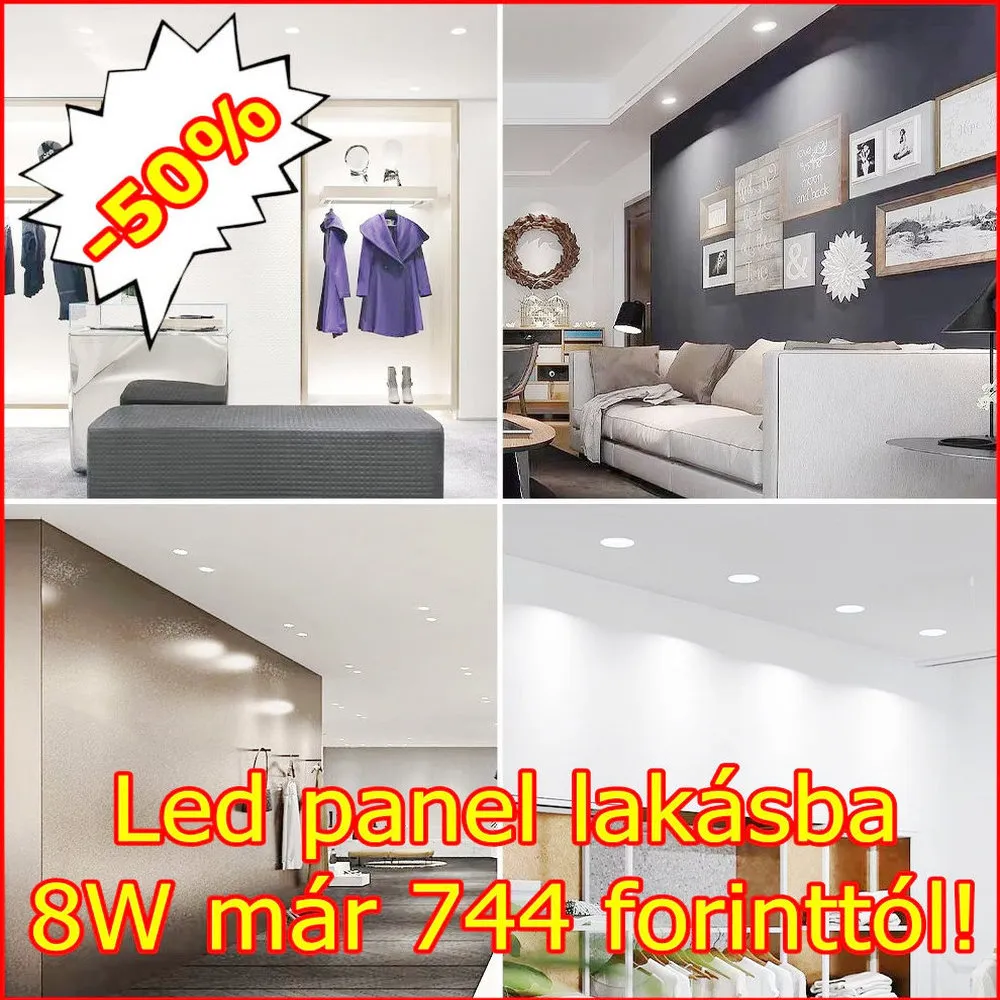 Új akciók 06.28 – led panel lakasba csak 744 ft leddiszkont