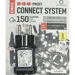 Karácsonyi Emos fényfüzér D2BC01P6WADAPTER 1 év gar.