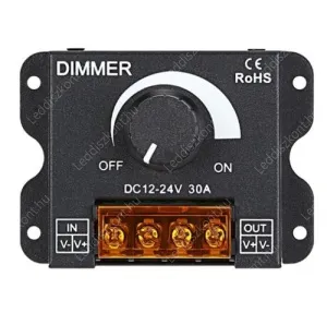 Led szalag dimmer 1*30A, 360W  egyszínű Led szalagokhoz, Led modulokhoz. Life Light Led 2 év garancia!