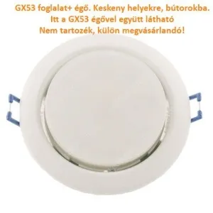 Led spot lámpatest LLFGX53KORW 1 év gar. – 2. kép