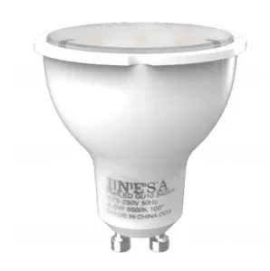 Inesa Led GU10 spot égő 5W, 410 Lumen /nem led izzó!/ 6500K, hideg fehér, nem vibrál a fénye!