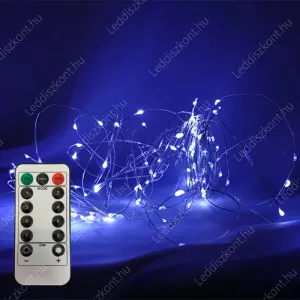 Karácsonyi fényfüzér, 100 db Nano mikró Led,  hideg fehér Leddel, 8 funkciós vezérlővel! 5V, USB csatlakozós! Life Light Led 2 év garancia!