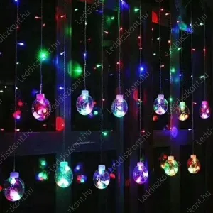 Led karácsonyi függöny LLKNIP44USB8FCURBALL108LMC 2 év gar.