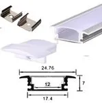 Alumínium Led profil szett 1 méter LLLSZASIN1MBEPATTEJSZETT 1 év gar.