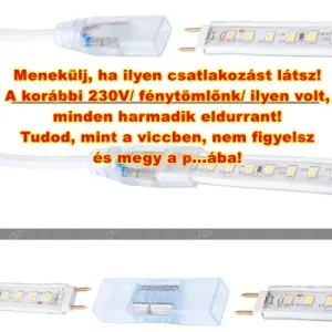 Led szalag 230V LLSZIP65V120L230V20CM6000K 2 év gar. – 2. kép