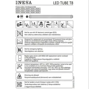 Led fénycső T860CM10W60255K5000 2 év gar. – 4. kép
