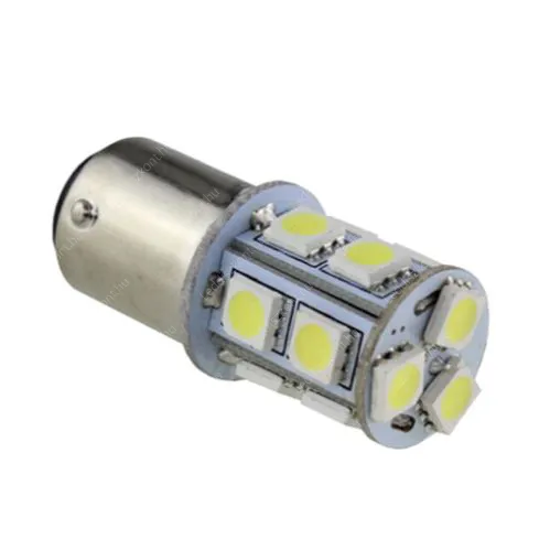 Autós Led BA15S index, tolató, helyzetjelző világítás, 13 Led, 95 Lumen, 2,5W, piros. Már csak a Lehel utcai üzletben! Autós led LLABA15SIFTH13LR 1 év gar.