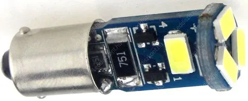 Autós Led BA9S Canbus helyzetjelző, index világítás, Samsung chip, 5 Led, 70 Lumen, 1,5W, sárga. Már csak a Lehel utcai üzletben! Autós Led LLABA9SIHSCAN5LSY 1 év gar.