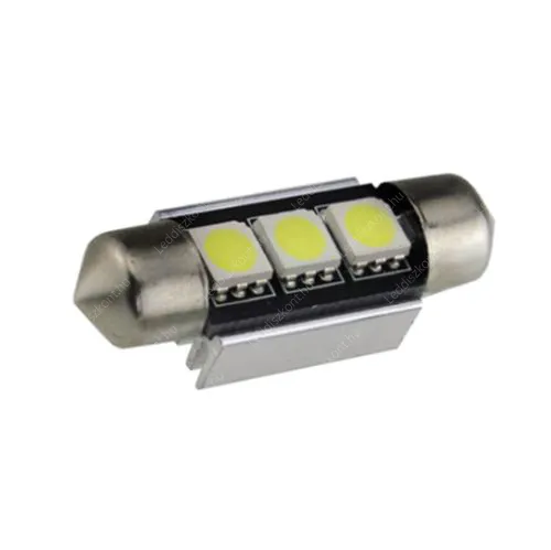 Autós Led Sofita Canbus rendszám világítás, 3 Led, 42 mm, 100 Lumen, 1,5W, hideg fehér. Life Light Led 2 év garancia! Autós led LLASOFITACAN3L42MMCW 1 év gar.