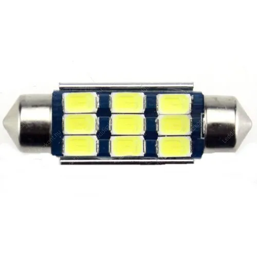 Autós Led Sofita Canbus rendszám világítás, 9 Led, 42 mm, 200 Lumen, 5730 chip, 2,5W, hideg fehér. Life Light Led 2 év garancia! Autós led LLASOFITACAN9L42MMSCW 2 év gar.