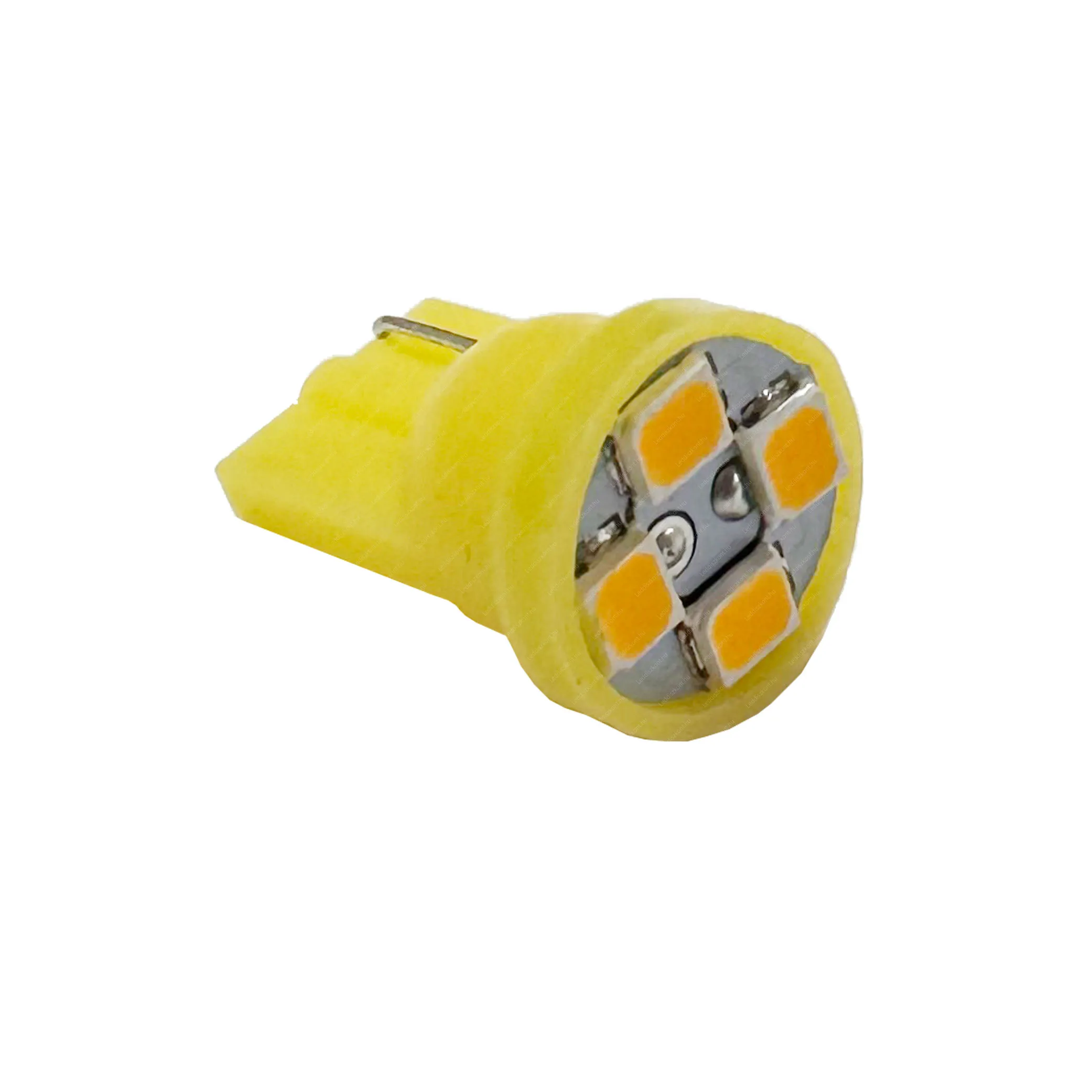 Autós Led T10 helyzetjelző, index világítás, 4 Led, 40 Lumen, 1W, sárga. Life Light Led 2 év garancia! Autós led LLAT10IH4LY 1 év gar.