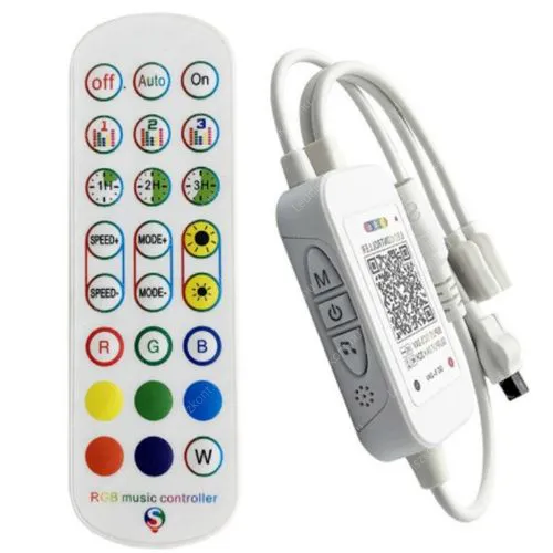 Led szalag Bluetooth + Music vezérlő, RGB Led szalaghoz, 3*2A, 72W, Life Light Led 2 év garancia! Led vezérlő Bluetooth LLCMUBL3X2A72W27KRGB 2 év gar.