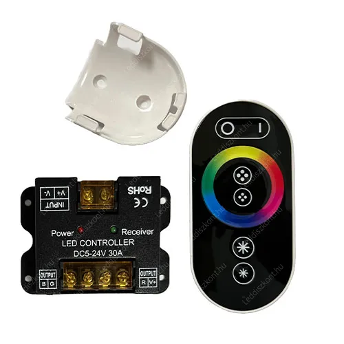 RGB Led szalag vezérlő 3*10A, 360W, rádiós, érintős, kódos! Life Light Led 2 év garancia! Led vezérlő LLCRF3X10A360WTORGBCOD 2 év gar.