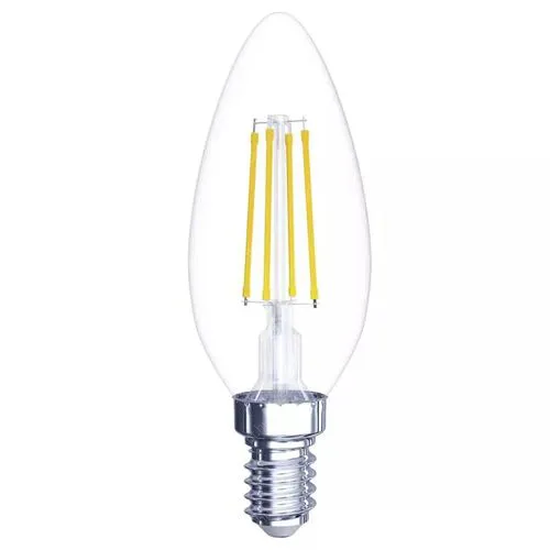 Emos Led gyertya égő 6W, 806 lumen, 60W izzó helyett, E14, 4000 kelvin, közép fehér. Led gyertya LLGYFIL6WE14Z74204K4000 2 év gar.