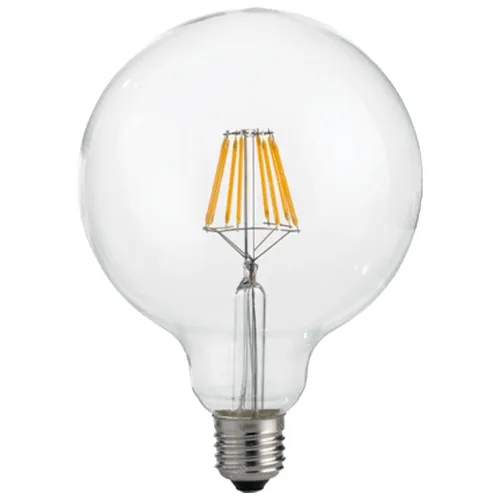 Led Filament körte égő 8W, 1000 Lumen, 120mm, 80W izzó helyett. E27, 2700K, meleg fehér, nem vibrál a fénye! Life Light Led Led körte LLKFIL8W120MME27K2700 1 év gar.