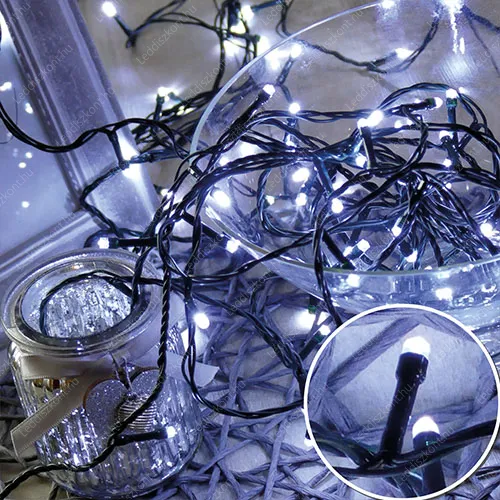 Karácsonyi 100 Led fényfüzér, rizsszem IP44, kültérre is! Hideg fehér Leddel, 8 funkció, villogtató, memória. Life Light Led. Karácsonyi rizsszem LLKFIP44RIZS8VILM100LCW 2 év gar.