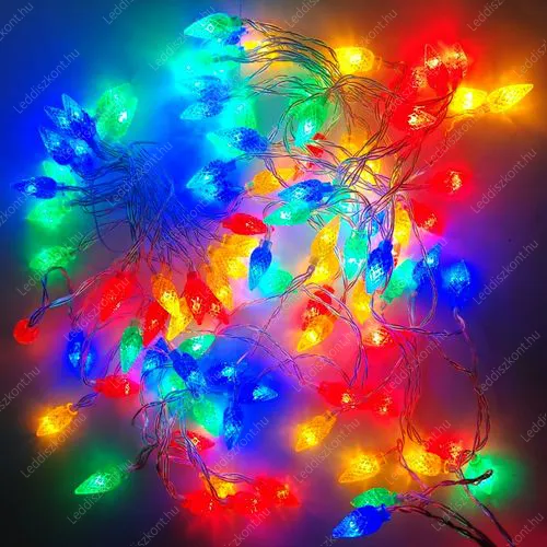 Karácsonyi füzér 100 Led toboz, multi color, USB csatlakozós, 8 funkciós vezérlővel. Life Light Led 2 év garancia! Karácsonyi füzér LLKUSBCON8F100LMC 2 év gar.