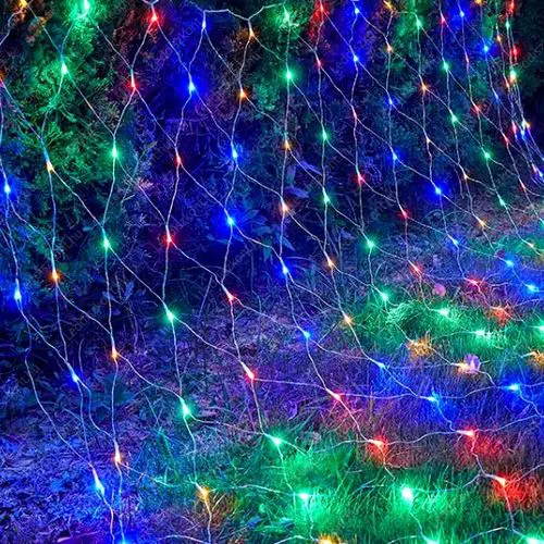 Karácsonyi háló 96db multi color Leddel, toldható, 8 funkciós vezérlővel, IP44, kültérre is! Life Light Led 2 év garancia! Karácsonyi háló LLKIP44NET96L8FMC 2 év gar.