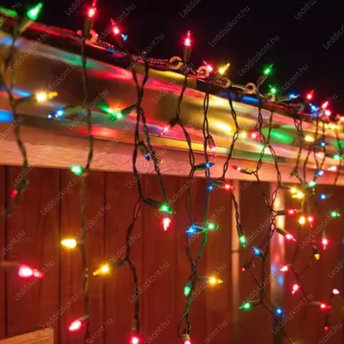 Karácsonyi jégcsap függöny 200 db színes Leddel, toldható, villogtatható, 8 funkciós vezérlővel. Life Light Led 2 év garancia! Karácsonyi jégcsap függöny LLKJFUGIP448F200LMC 2 év gar.