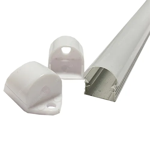 Alusín Led profil szett, íves búra, ragasztható vagy csavarozható! 8-12 mm Led szalaghoz. 1 m sín+ opál búra+2 db rögzítő+2 db vég. Life Light Led Alusín szett LLLSZASIN1MIVTEJSZETT 1 év gar.