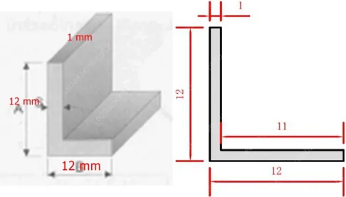 Alumínium Led profil, 2M L profil Led szalaghoz 12*12 mm, 2 méter hosszú alu sín. Life Light Led. Alusín LLLSZASIN2ML12X12X1MM 1 év gar.
