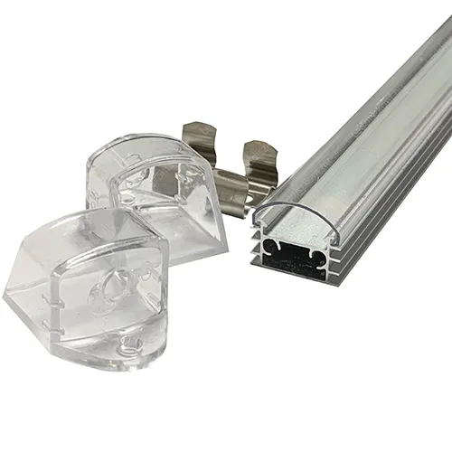 Alusín Led profil szett, íves búra, extra hűtéssel, IP44 vízálló! 8-12 mm Led szalaghoz. 2 m sín+átlátszó búra+4 db rögzítő+2 db vég. Life Light Led Alusín szett LLLSZASIN2MECIP44ATSZETT 1 év gar.