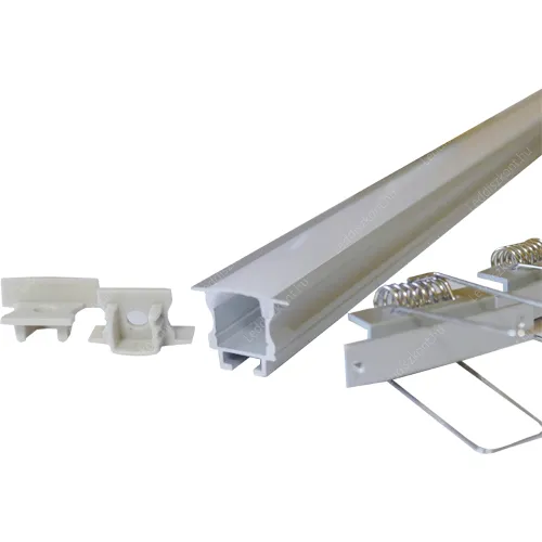 Alusín Led profil, Design világításhoz! 1db= 2 méter sín+tejes takaró, a rögzítő és a végzáró nem tartozék! 120/ 240 Ledes szalaghoz, nem látszik a chip! Alusín szett LLLSZASIN2MGKTEJSZ 1 év gar.