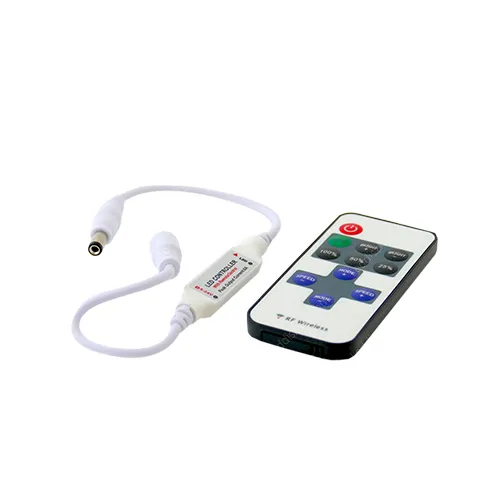 Led szalag dimmer 6A, 72W, 11 gombos, rádiós távirányítóval, egyszínű LED szalaghoz LED- modulhoz. Life Light Led 2 év garancia! Led vezérlő LLCDRF1X6A72W11K1C 2 év gar.