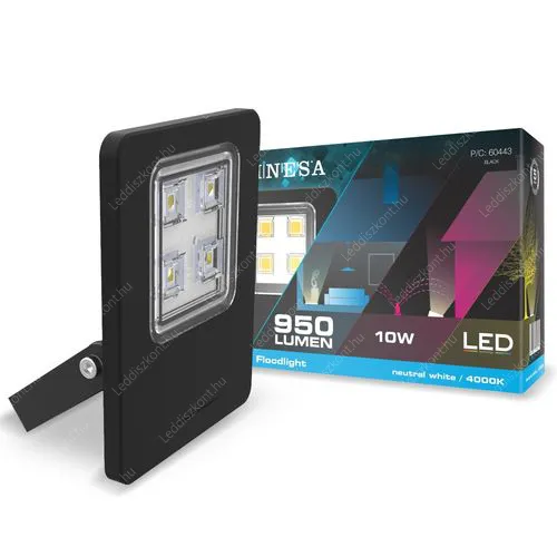Inesa Led reflektor 10W, 950 Lumen, 4000 kelvin, közép fehér. Led reflektor LLR10W60443W4000K 2 év gar.