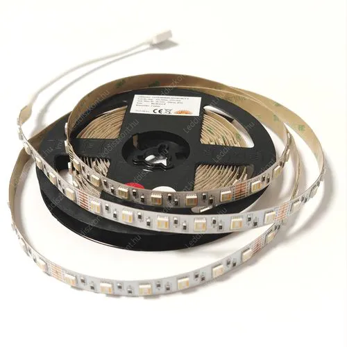 RGBCCT Led szalag Full Color 24V, 17W, 60 Led/m, extra fényerő! RGB+ 2700K+6500K meleg+hideg fehér. 12mm. Led szalag LLSZ505060L2EV12MMRGBCCT 2 év gar.