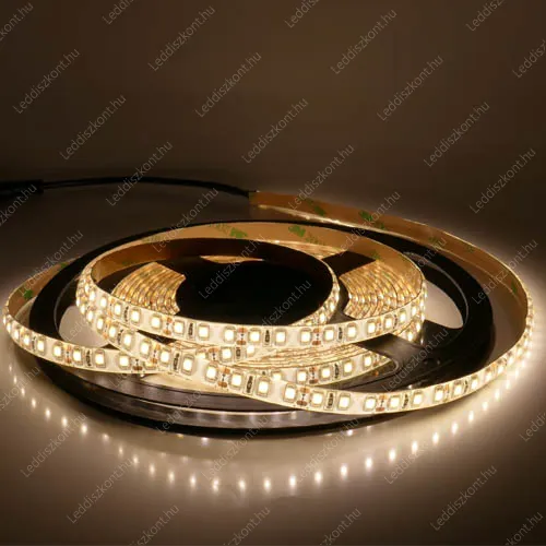 Led szalag IP65 vízálló, 120 led/m, 2835 chip, 740 Lumen, 2700K, meleg fehér. Life Light Led 2 év garancia! Led szalag LLSZIP652835120L2EV2700KE 2 év gar.