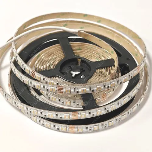 RGBCCT Led szalag Full Color IP65, 24V, 17W, 60 Led/m, extra fényerő! RGB+ 2700K+6500K meleg+hideg fehér. 12mm. Led szalag LLSZIP65505060L2EV12MMRGBCCT