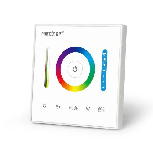 Mi-Light 10A Led szalag vezérlő és távirányító egyben, RGB, RGBW, RGB+CCT Led szalaghoz, rádiós, 10A, 120W. Befér a 65mm dobozba! Mi-Light 2 év garancia! Led vezérlő LLSZVWALLRGBWCCT10AP3 2 év gar.