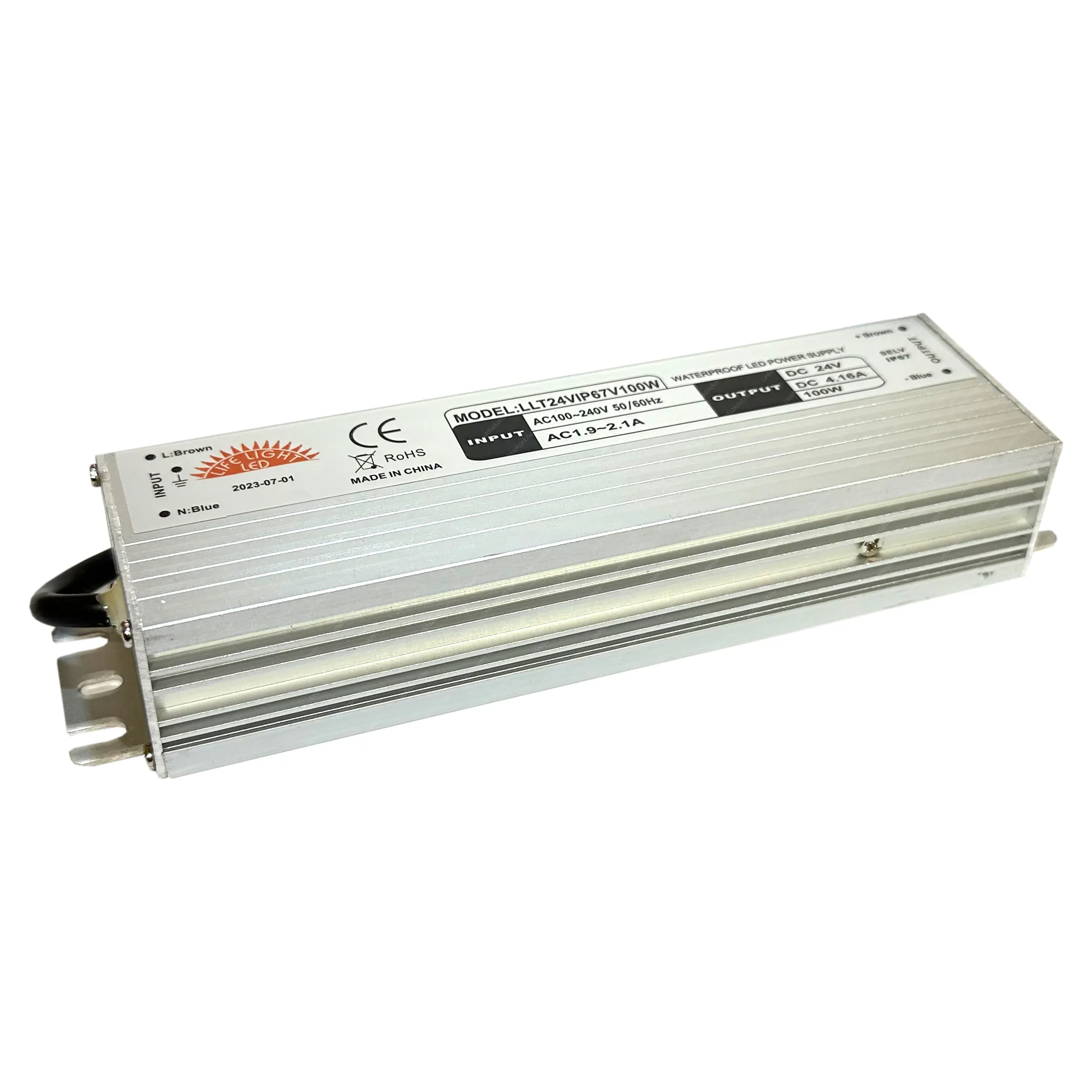 Led tápegység 24V, 100W, 4A, IP67 vízálló. Life Light Led 2 év garancia! Led tápegység vízálló LLT24VIP67V100W 2 év gar.