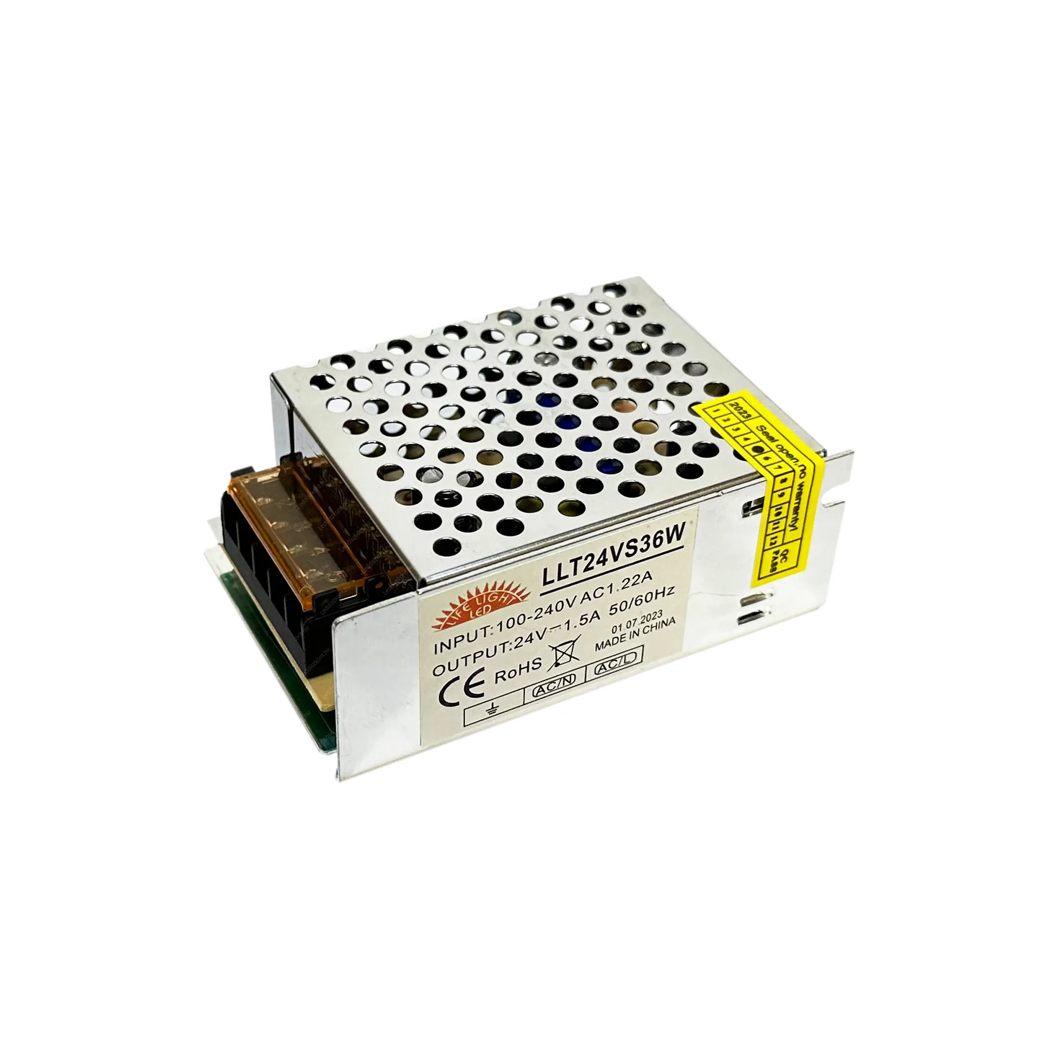 Led tápegység 24V, 36W, 1,5A. Led tápegység vékony LLT24VS36W 1 év gar.