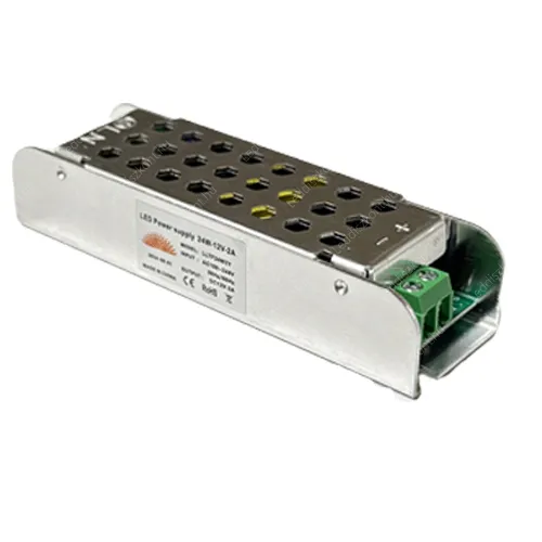 Led 24W DC tápegység 12V, 2A, fémház. Life Light Led 3 év garancia! Led tápegység vékony LLTF24W3Y 3 év gar.