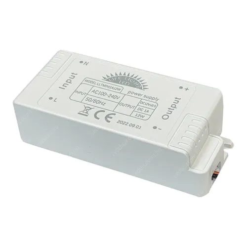 Led 12W DC mini tápegység, 1A. Life Light Led. Led tápegység LLTMINI1A12W 2 év gar.