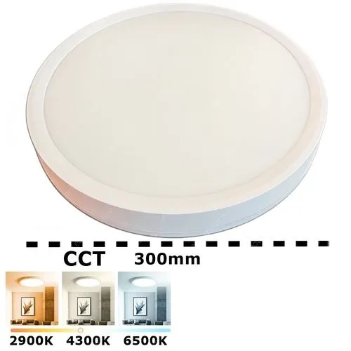 Led UFO lámpa 28W, 2900-3200 lumen, CCT, három különböző színhőmérsékletre kapcsolható, 2900-4300-6500 kelvin. Led UFO LLUFO28WIP40KORCCT 2 év gar.