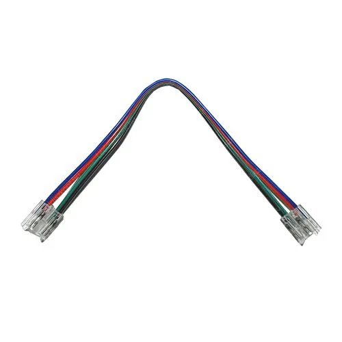 Forrasztás mentes betáp 10mm, RGB COB Led szalaghoz és 2835 normál szalaghoz, egyszer használható, nem bontható! Led szalaghoz betáp LSZBETAPSARCOB10MMRGB 1 év gar.