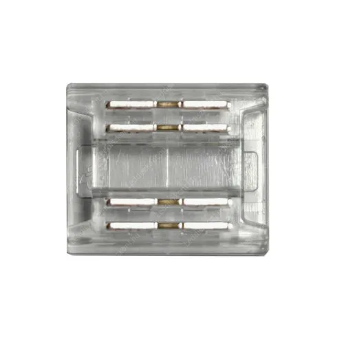 Forrasztás mentes toldó 4 eres COB RGB 10mm-es Led szalaghoz. Nem szétszedhető, csak egyszer felhasználható! Led szalaghoz toldó LSZTOLDOCOB10MMRGB 1 év gar.