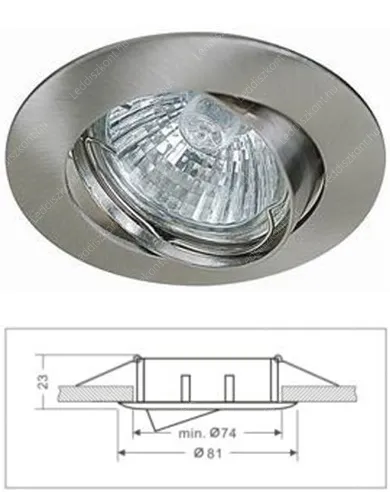 Led beépíthető lámpatest, alumínium, billenős, kör, matt króm, rozsdamentes, Life Light led Led spot lámpatest LLKERETBALUKORMKR 2 év gar.
