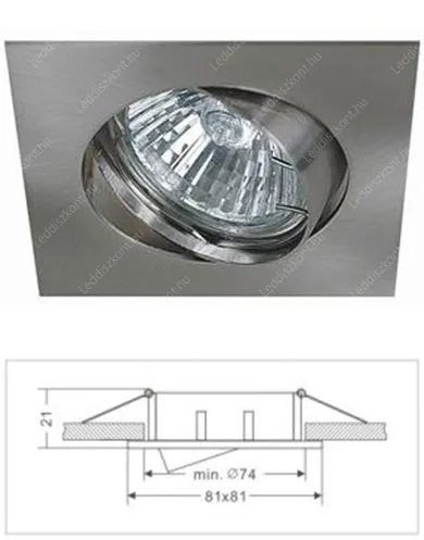 Led beépíthető lámpatest, alumínium, billenős, kocka, matt króm Life Light led Led spot lámpatest LLKERETBALUKOCMKR 2 év gar.
