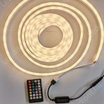 Led Neon Flex csomag RGBW Led szalag+ RGBW vezérlő. 24V, 7W/m, 36 Led RGB+ 36W Led/m 2700 kelvin, 8x16mm, IP68 vízálló. Led Neon Flex, avagy az oldalra világító Led szalag szilikon csőben.