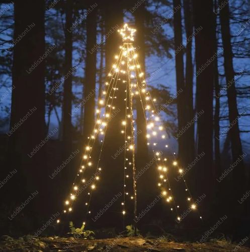 DCTW02 Emos, LED karácsonyfa, fém, 180 cm, kültéri és beltéri, meleg fehér, időzítő, Már csak a Lehel utcai üzletben! Karácsonyi Emos figura DCTW02FA 1 év gar.