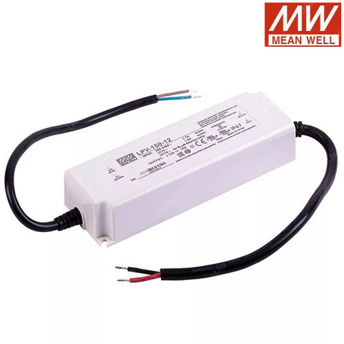 Led Mean Well tápegység LPV-150-12, 12V, 150W, 12A, IP67 vízálló, 2 év garancia! Led tápegység Meanwell LLTMWIP67LPV12V150W 2 év gar.